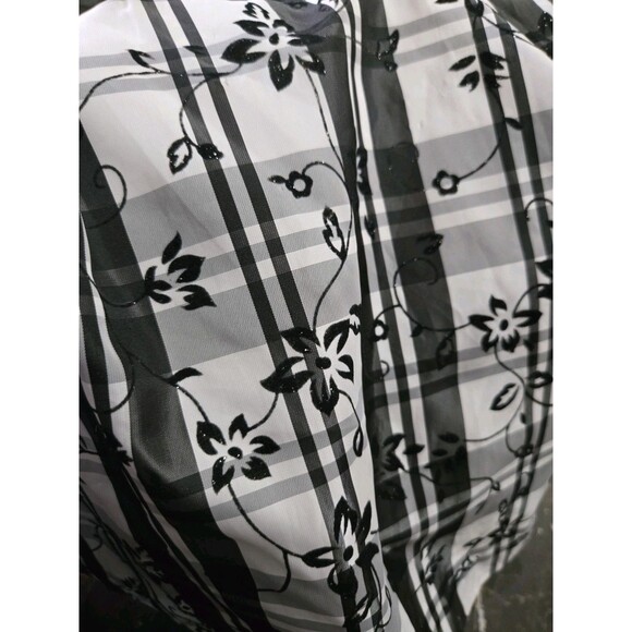 Rare Editions Dress Girls Size 6 Plaid With Black Velvet & Red Silk Bow Holiday - Picture 10 of 10